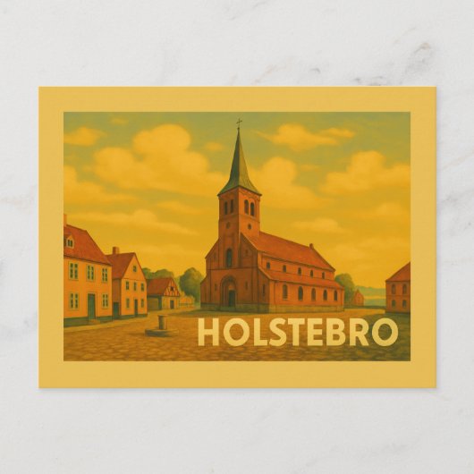 Holstebro Denmark Giacometti Postkarte (Vorderseite)