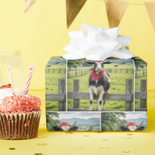 Holstein auf einem Bauernhof Geschenkpapier