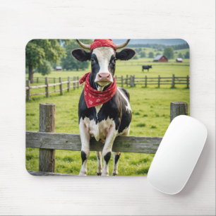 Holstein auf einem Bauernhof Mousepad