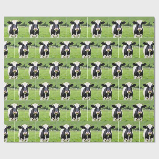Holstein Bull in Grünweide Geschenkpapier (Flach)