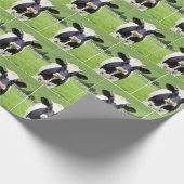 Holstein Bull in Grünweide Geschenkpapier (Ecke)