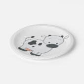 Holstein Calf Pappteller (Schrägansicht)