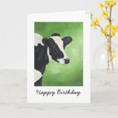 Holstein Cow Birthday Card Karte (Gelbe Blume)