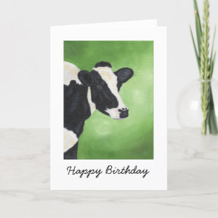 Holstein Cow Birthday Card Karte