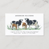 Holstein Cow Breeder Dairy Farm Custom QR Code Visitenkarte (Vorderseite)