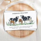 Holstein Cow Breeder Dairy Farm Custom QR Code Visitenkarte
