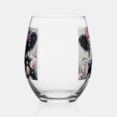 Holstein Cow Carnation Farm Personalisiert Weinglas Ohne Stiel (Links)