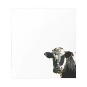 Holstein Cow Farm Animal Dairy Black & White Notizblock
