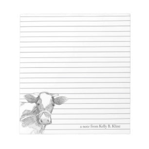 Holstein Cow Farm Animal Gray Lined Individuelle N Notizblock