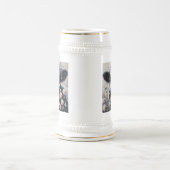 Holstein Cow Flowers Farm Farmhouse Personalized Bierglas (Mittel)