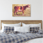 Holstein Cow Leinwanddruck (Insitu (Schlafzimmer))