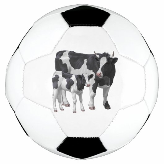 Holstein Cow & Niedlich Calf Fußball (Vorderseite)