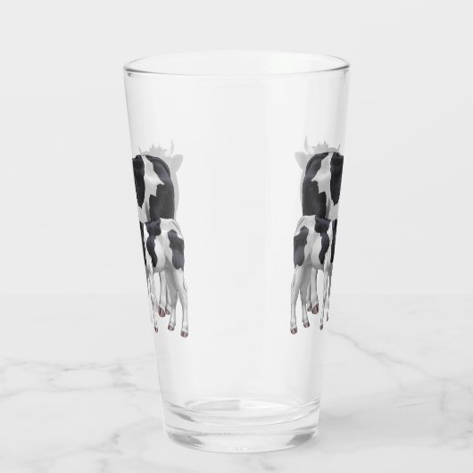 Holstein Cow & Niedlich Calf Glas (Rechts)