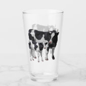 Holstein Cow & Niedlich Calf Glas (Vorderseite)
