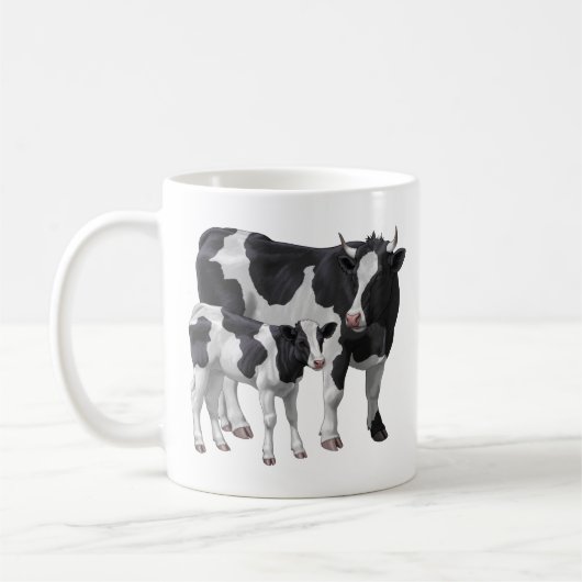 Holstein Cow & Niedlich Calf Kaffeetasse (Links)