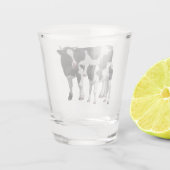Holstein Cow & Niedlich Calf Schnapsglas (Rückseite)