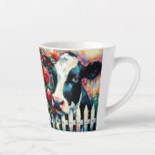 Holstein Cow Picket Fence Rote Rosen Black Red Milchtasse (Rechts)