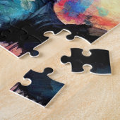 Holstein Cow Picket Fence Rote Rosen Black Red Puzzle (Seite)