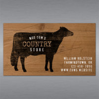 Holstein Cow Silhouette Rustikaler Stil