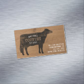 Holstein Cow Silhouette Rustikaler Stil Magnetische Visitenkarte (Beispiel)