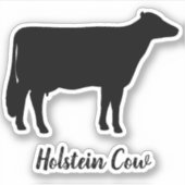 Holstein Cow Silhouette Vinyl Sticker (Vorderseite)