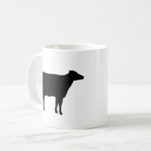 Holstein Cow Silhouetten | Landtier Kaffeetasse (Vorderseite Links)