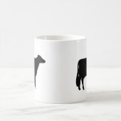 Holstein Cow Silhouetten | Landtier Kaffeetasse (Mittel)
