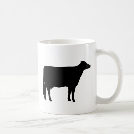 Holstein Cow Silhouetten | Landtier Kaffeetasse (Rechts)