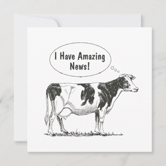Holstein dachte, Kuh individuele es Ankündigung (Vorderseite)