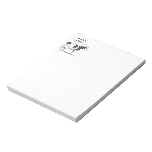 Holstein dachte, Kuh individuele es Notizblock (Rotiert)