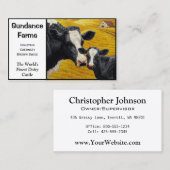 Holstein Dairy Cattle Farm Visitenkarte (Vorne/Hinten)
