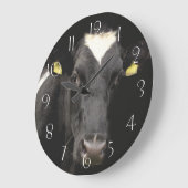 Holstein Fresian Cow Große Wanduhr (Winkel)