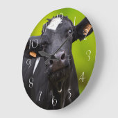 Holstein Fresian Cow Große Wanduhr (Winkel)