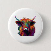 Holstein Friesian Cow - Niedliche Kuh - Geschenk f Button (Vorderseite)