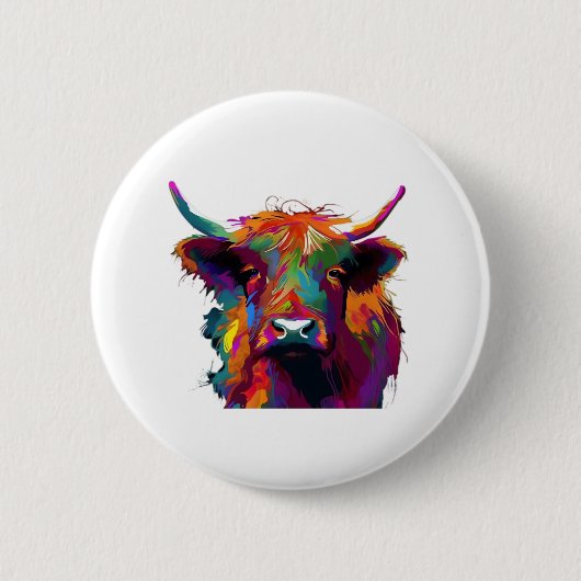 Holstein Friesian Cow - Niedliche Kuh - Geschenk f Button (Vorderseite)