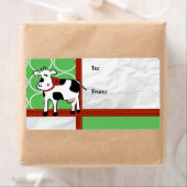 Holstein Holiday Niedliche Weihnachtskuh Cartoon (Insitu)