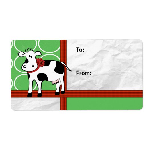 Holstein Holiday Niedliche Weihnachtskuh Cartoon (Vorne)