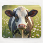 Holstein in grüner Weide mit Milchprodukten Mousepad (Vorne)