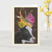 Holstein-Kalbfalte Grußkarte Karte (Gelbe Blume)