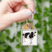 Holstein-Kuh (Bosstier) Schlüsselanhänger (Hand)
