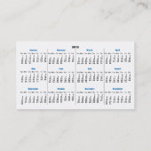 Holstein-Kuh: Geschäft, Bauernhof: Kalender-an Visitenkarte (Rückseite)