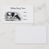 Holstein-Kuh im Bleistift: Molkerei, Milch, Visitenkarte (Vorne/Hinten)