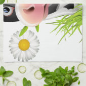 Holstein-Kuh im Gras Geschirrtuch (Gefaltet)