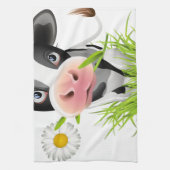 Holstein-Kuh im Gras Geschirrtuch (Vertikal)