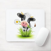 Holstein-Kuh im Gras Mousepad (Mit Mouse)