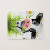 Holstein-Kuh im Gras Puzzle (Horizontal)