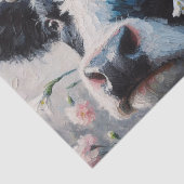 Holstein Kuh in Blume Bauernhof Seidenpapier (Ausschnitt)