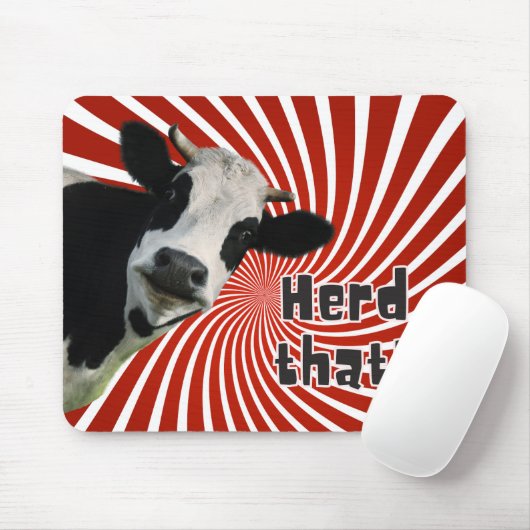 Holstein Kuh liebt - 'Herd That! Mousepad (Mit Mouse)