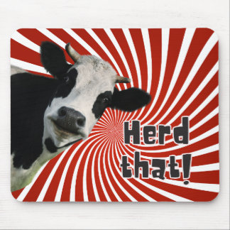 Holstein Kuh liebt - 'Herd That! Mousepad