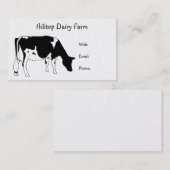 Holstein-Kuh-Linie Zeichnen: Molkerei, Milch, Visitenkarte (Vorne/Hinten)